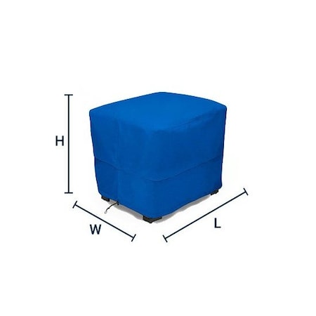Eevelle MERIDIAN Series, Rectangular Ottoman Cover - Royal Blue, 32L x 22W x 17H MDTRTS-RYL